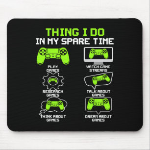 Funny Gamer Dinge, die ich in meiner Freizeit spie Mousepad