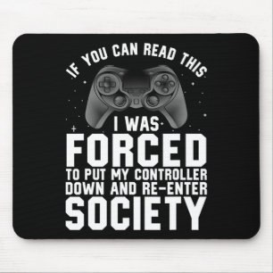 Funny Gamer for Men Video Gamer Gaming Game Mousepad