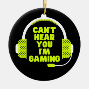 Funny Gamer Geburtstagsgeschenk Kann dich nicht hö Keramik Ornament