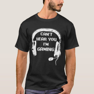 Funny Gamer Gift Headset Hört nicht, dass ich spie T-Shirt