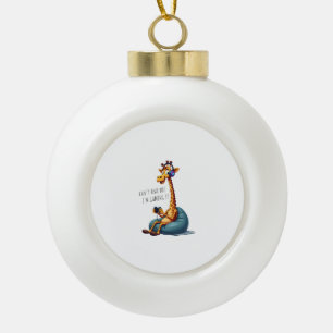 Funny Gamer Giraffe Gaming for Boys Men Video Game Keramik Kugel-Ornament
