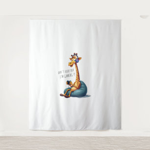 Funny Gamer Giraffe Gaming for Boys Men Video Game Wandteppich