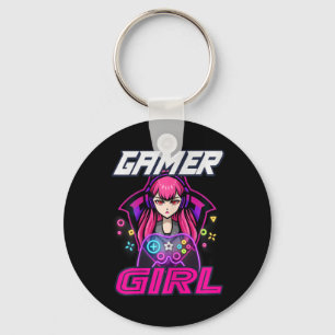 Funny Gamer Girl Video Game Frauen Spielen Lover C Schlüsselanhänger