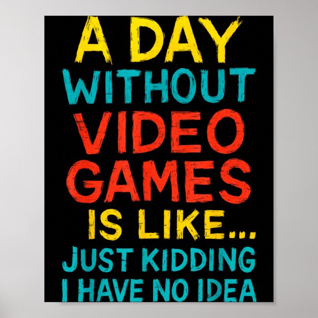 Funny Gamer Graphic Tee Men Boys Teens Video Gamin Poster (Vorne)