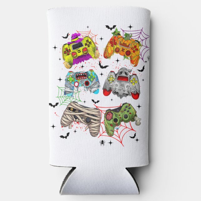 Funny Gamer Halloween Seltzer Can Cooler Selters Dosenkühler (Vorderseite)