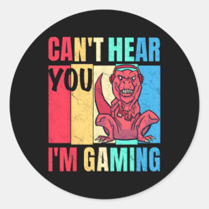 Funny Gamer Headset Gaming Hört nicht, dass ich Ga Runder Aufkleber