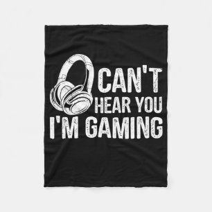 Funny Gamer Headset Hört nicht, dass ich spiele Fleecedecke