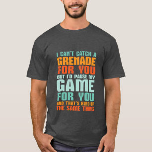 Funny Gamer Liebe T - Shirt Ich halte mein Spiel f
