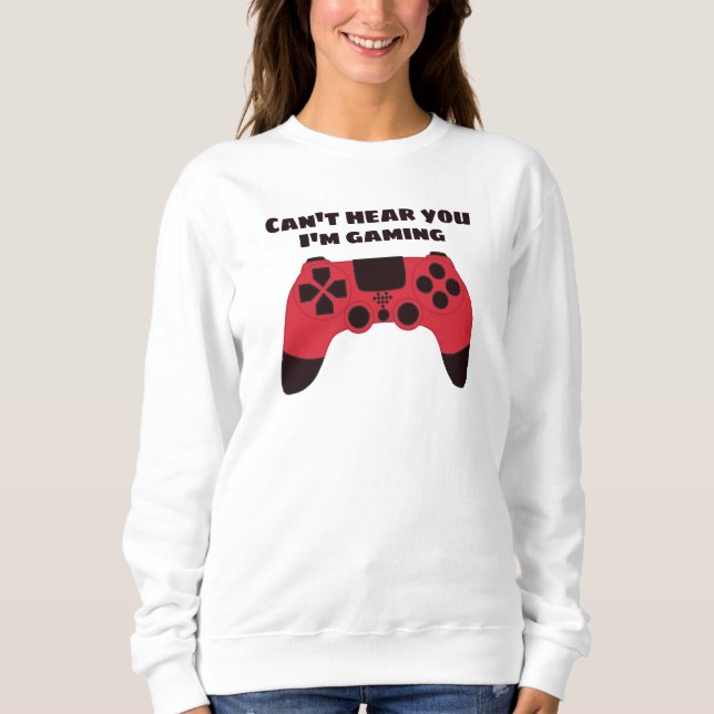 Funny Gamer Meme - Videogames Nerd Typografisch Sweatshirt (Vorderseite)