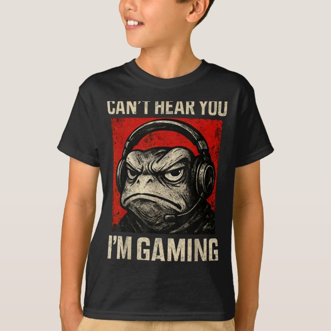 Funny Gamer Mpy Frog Art Men Women Boys Video Gami T-Shirt (Vorderseite)
