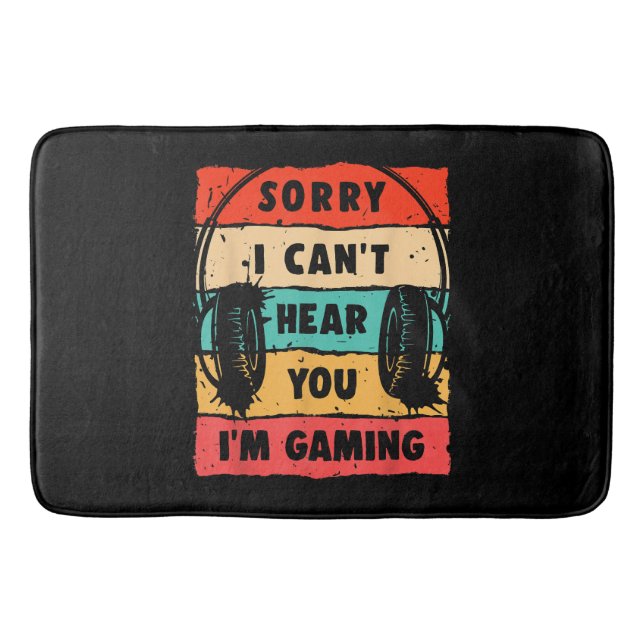 Funny Gamer Shirt für Teens Boys Men Video Gaming Badematte (Vorderseite)