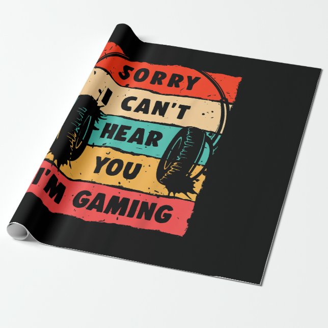 Funny Gamer Shirt für Teens Boys Men Video Gaming Geschenkpapier (Ungerollt)