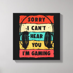 Funny Gamer Shirt für Teens Boys Men Video Gaming Leinwanddruck