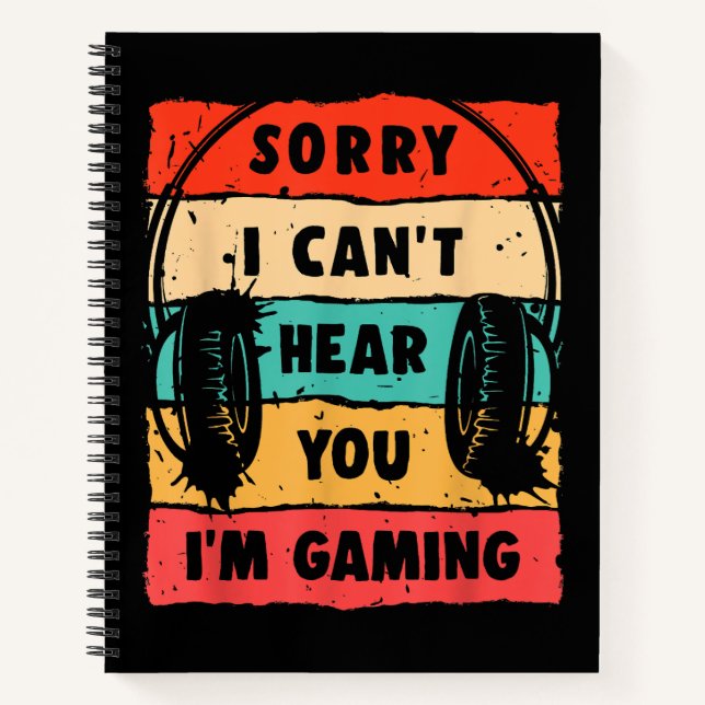 Funny Gamer Shirt für Teens Boys Men Video Gaming Notizbuch (Vorderseite)