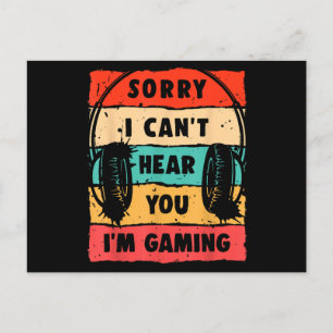 Funny Gamer Shirt für Teens Boys Men Video Gaming Postkarte