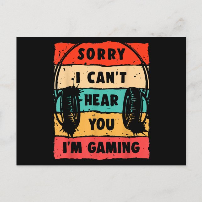 Funny Gamer Shirt für Teens Boys Men Video Gaming Postkarte (Vorderseite)