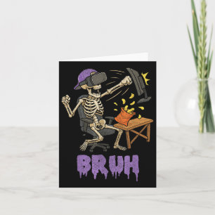 Funny Gamer Skeleton Gamer Teen Boys Video Gaming Karte