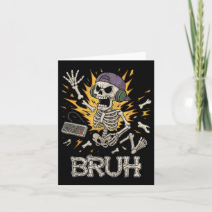 Funny Gamer Skeleton Gamer Teen Boys Video Gaming Karte