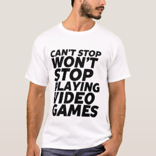Funny Gamer T - Shirt kann nicht aufhören, Videosp