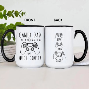 FUNNY GAMER VATER WIE EIN NORMALER VATER NUR VIEL  TASSE