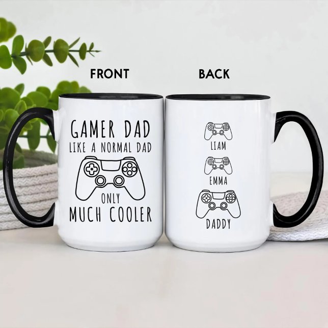 FUNNY GAMER VATER WIE EIN NORMALER VATER NUR VIEL  TASSE (Von Creator hochgeladen)