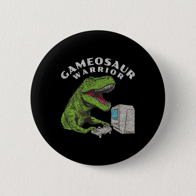 Funny Gamer Video Game Player Button (Vorderseite)