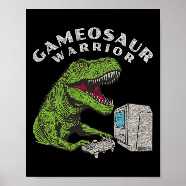 Funny Gamer Video Game Player Poster (Vorne)