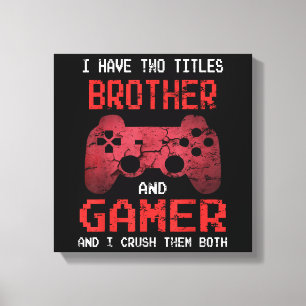 Funny Gamer Vintage Videospiele für Boys Brother Leinwanddruck