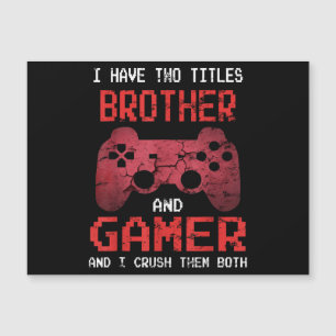 Funny Gamer Vintage Videospiele für Boys Brother Magnetkarte