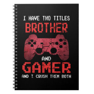 Funny Gamer Vintage Videospiele für Boys Brother Notizblock