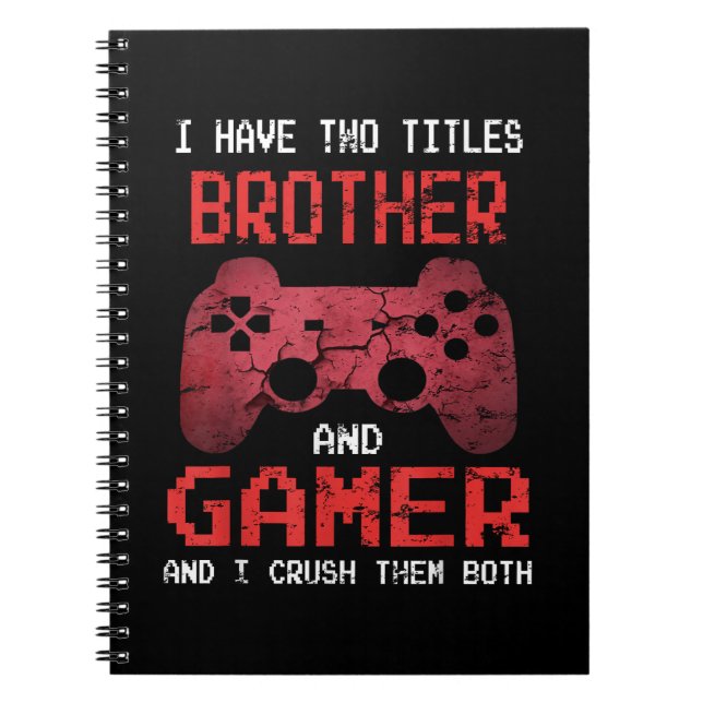 Funny Gamer Vintage Videospiele für Boys Brother Notizblock (Vorderseite)