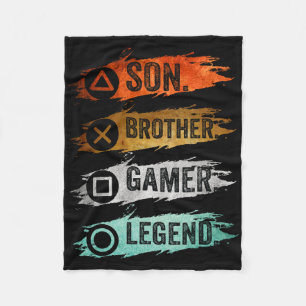 Funny Gamer Vintage Videospiele für Boys Brother S Fleecedecke