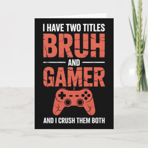 Funny Gamer Vintage Videospiele für Boys Brother S Karte