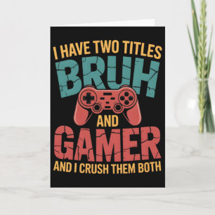 Funny Gamer Vintage Videospiele für Boys Brother S Karte