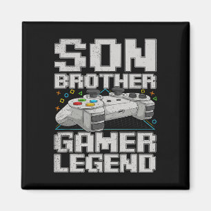 Funny Gamer Vintage Videospiele für Boys Brother S Magnet