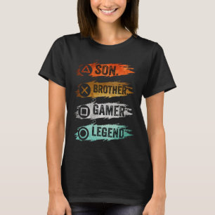 Funny Gamer Vintage Videospiele für Boys Brother S T-Shirt