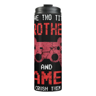 Funny Gamer Vintage Videospiele für Boys Brother Thermosbecher