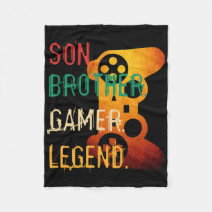Funny Gamer Vintage Videospiele für Boys Son Broth Fleecedecke