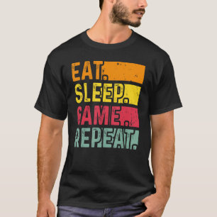 Funny Gamer Zitat Eat Sleep Game Wiederholung, Coo T-Shirt