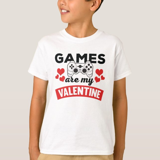 Funny Games sind Meine Valentinin Print T-Shirt (Vorderseite)