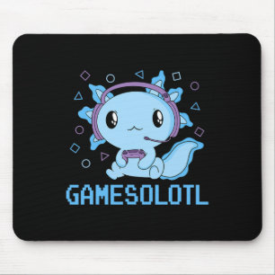 Funny Gamesolotl Anime Kawaii Gaming Axolotl Video Mousepad