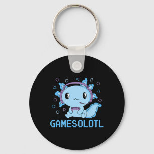 Funny Gamesolotl Anime Kawaii Gaming Axolotl Video Schlüsselanhänger