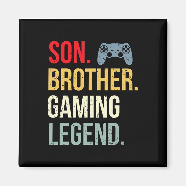 Funny Gaming Boys Girls Men Gamer Brother Video Ga Magnet (Vorne)