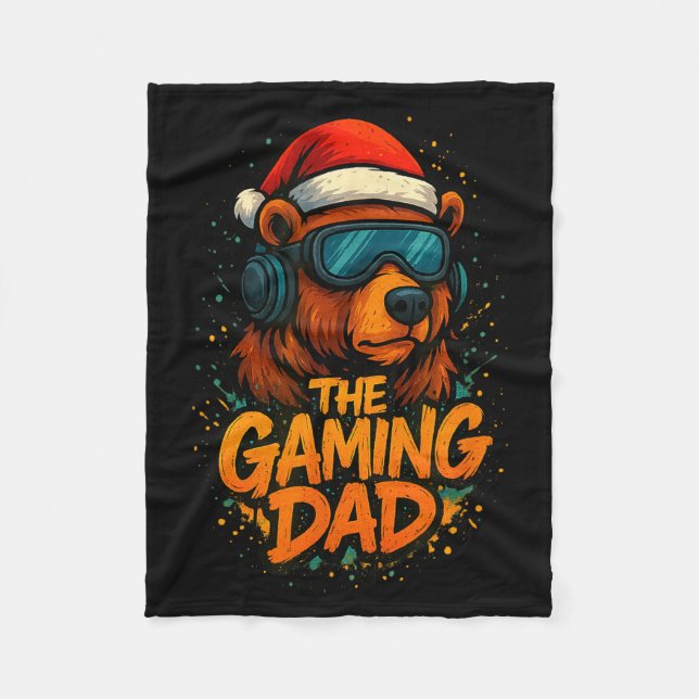 Funny Gaming Dad Christmas Outfit Gamer Gift  Fleecedecke (Vorderseite)