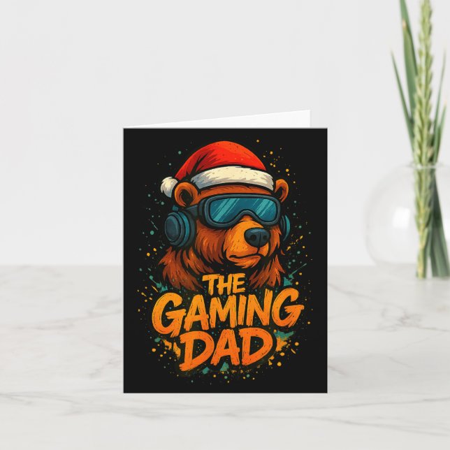 Funny Gaming Dad Christmas Outfit Gamer Gift  Karte (Vorderseite)