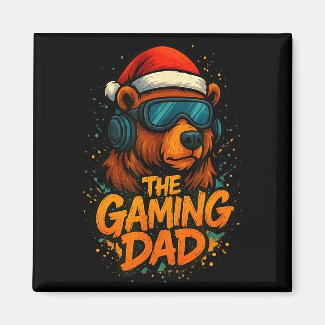 Funny Gaming Dad Christmas Outfit Gamer Gift  Magnet (Vorne)