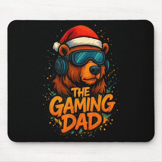 Funny Gaming Dad Christmas Outfit Gamer Gift  Mousepad (Vorne)