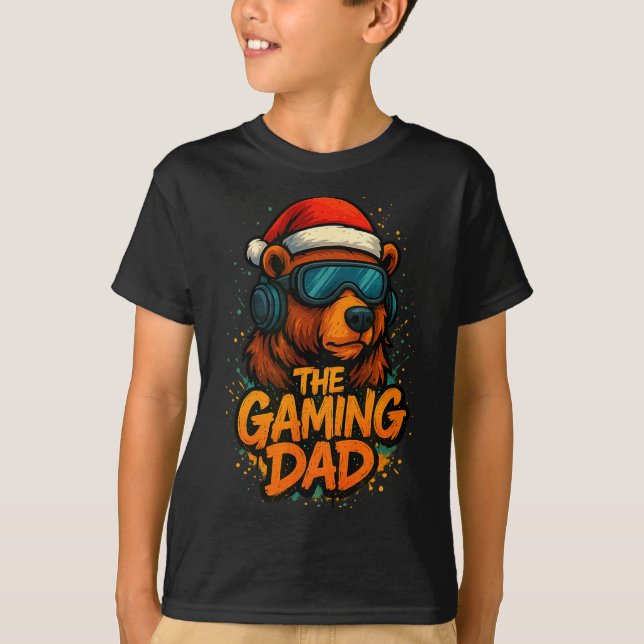 Funny Gaming Dad Christmas Outfit Gamer Gift  T-Shirt (Vorderseite)