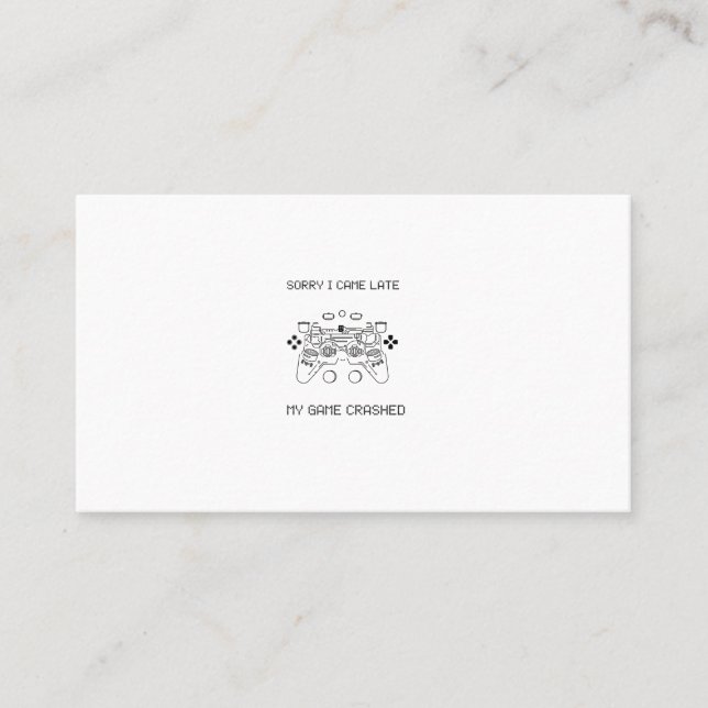 Funny Gaming Gamer_game stürzt ab Visitenkarte (Vorderseite)