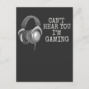 Funny Gaming Headset Kid Gamer Spaß Postkarte